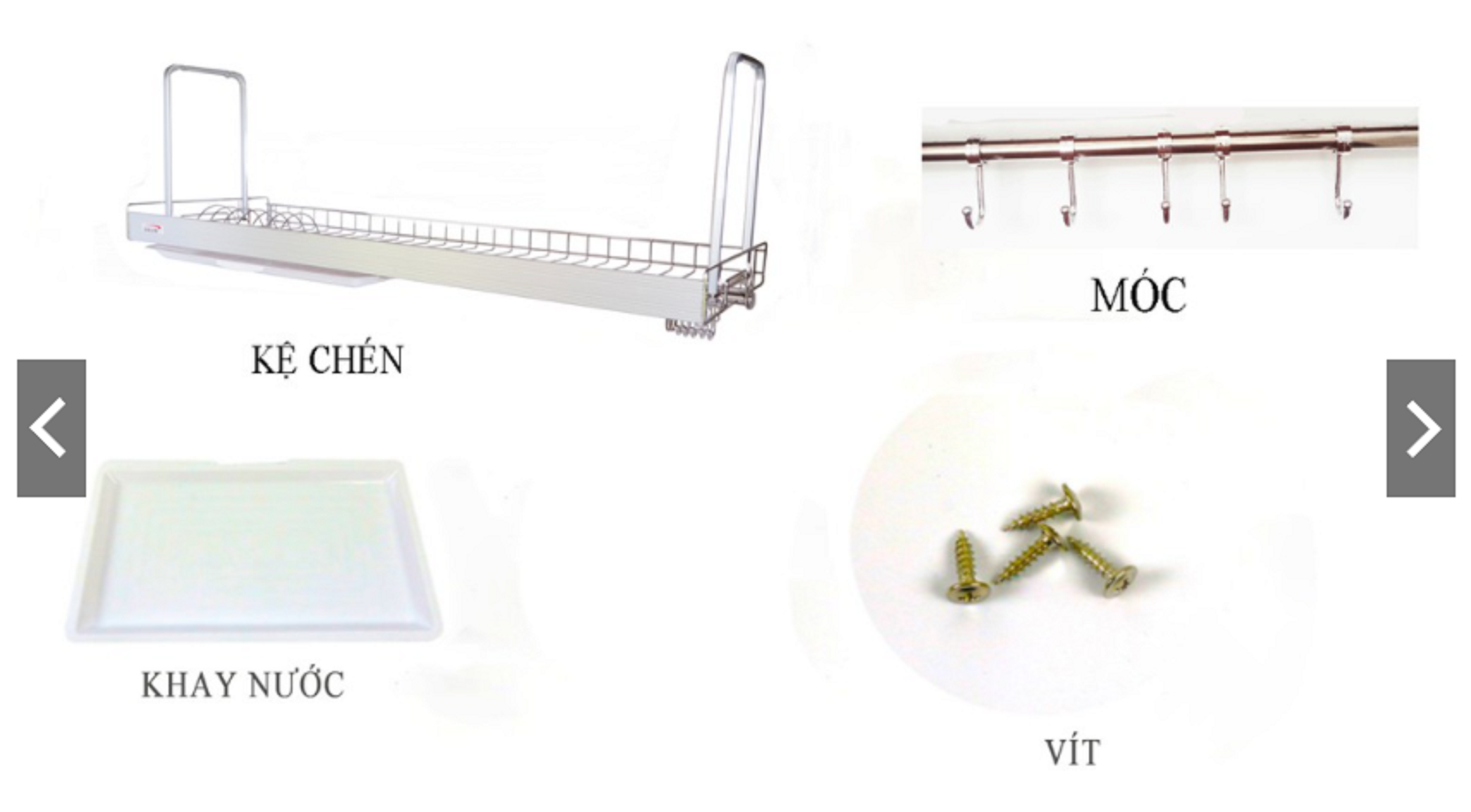 Kệ Chén Inox Treo Tủ Bếp ALC Hàn Quốc
