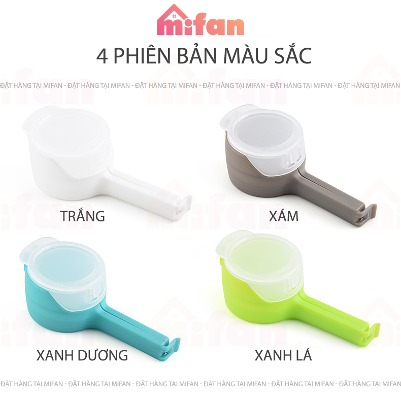 Nắp Kẹp Miệng Túi Thực Phẩm Mifan - Nắp Mở Tiện Lợi, Chống Ẩm, Chống Mốc, Bảo Quản Đồ Ăn, Đường, Sữa, Snack - Siêu Bền