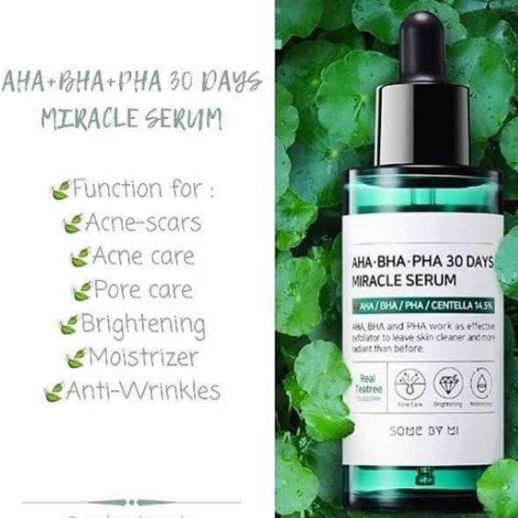 Bộ 3 Sản Phẩm Dưỡng Da Giảm Mụn &quot;Thần Kỳ&quot; SOME BY MI AHA-BHA-PHA 30 Days Miracle (TONER+SERUM+CREAM)