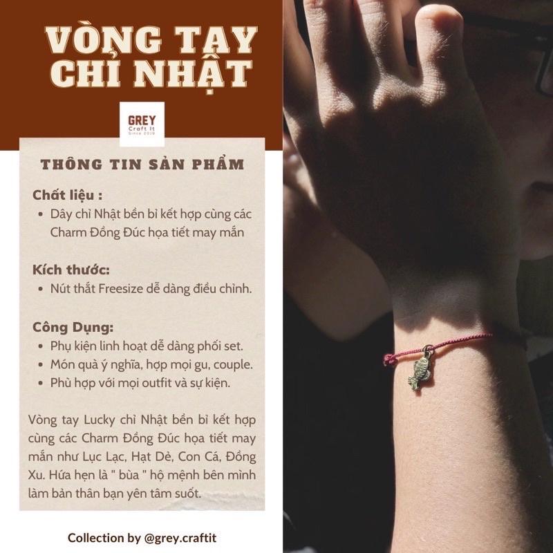 Vòng Tay Chỉ Nhật CON CÁ | Chống Nước, Bền Màu | Freeship