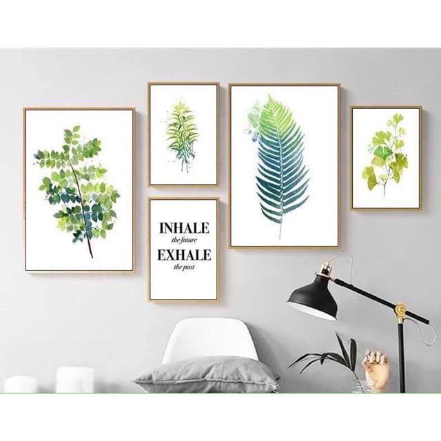 Bộ tranh canvas decor 5 bức phong cách scandinavian