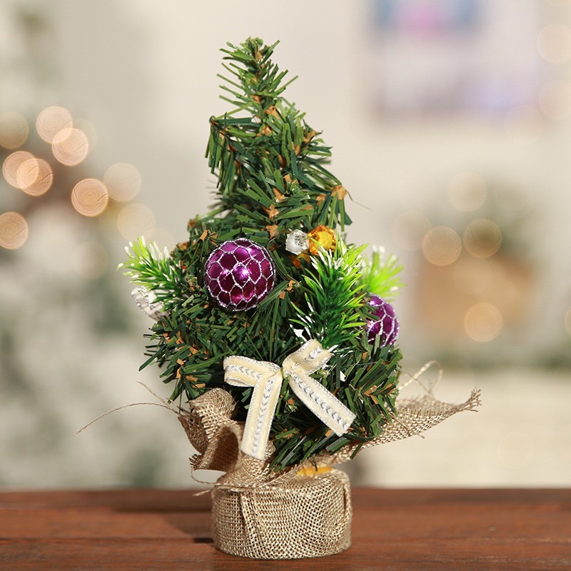 Cây thông Noel mini để bàn cao 20cm trang trí Giáng sinh