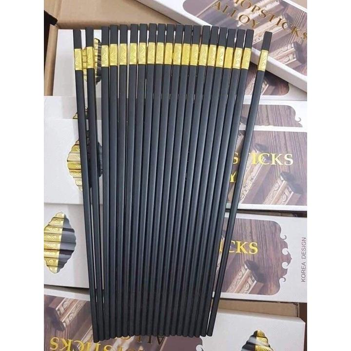 Đũa mạ vàng hợp kim siêu sang chảnh /1 bộ 10 đôi/