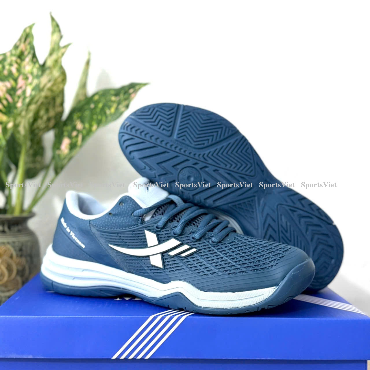 Giày Pickleball, cầu lông XP Xampo Max mẫu mới - đế kếp 2 lớp + thanh chống xoắn - Chính hãng