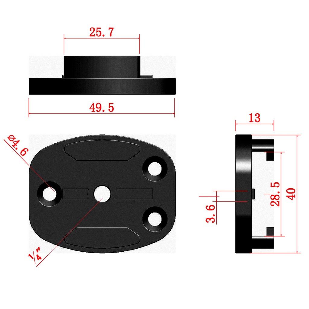 MOUNT CHUYỂN TRIPOD SANG ĐẾ GÀI CHO GOPRO CNC PULUZ - HÀNG NHẬP KHẨU