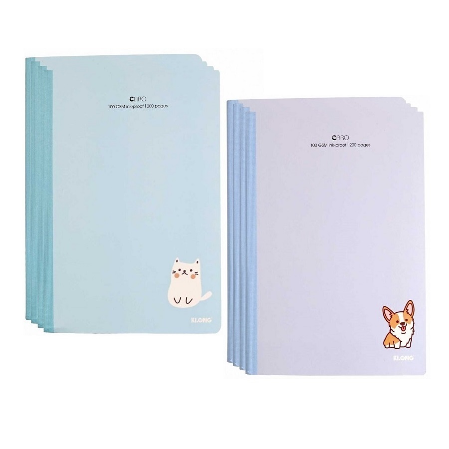 Lốc vở Caro may dán gáy B5 (175 x 250) mm / Sổ Caro Klong 834 / 835 / 836