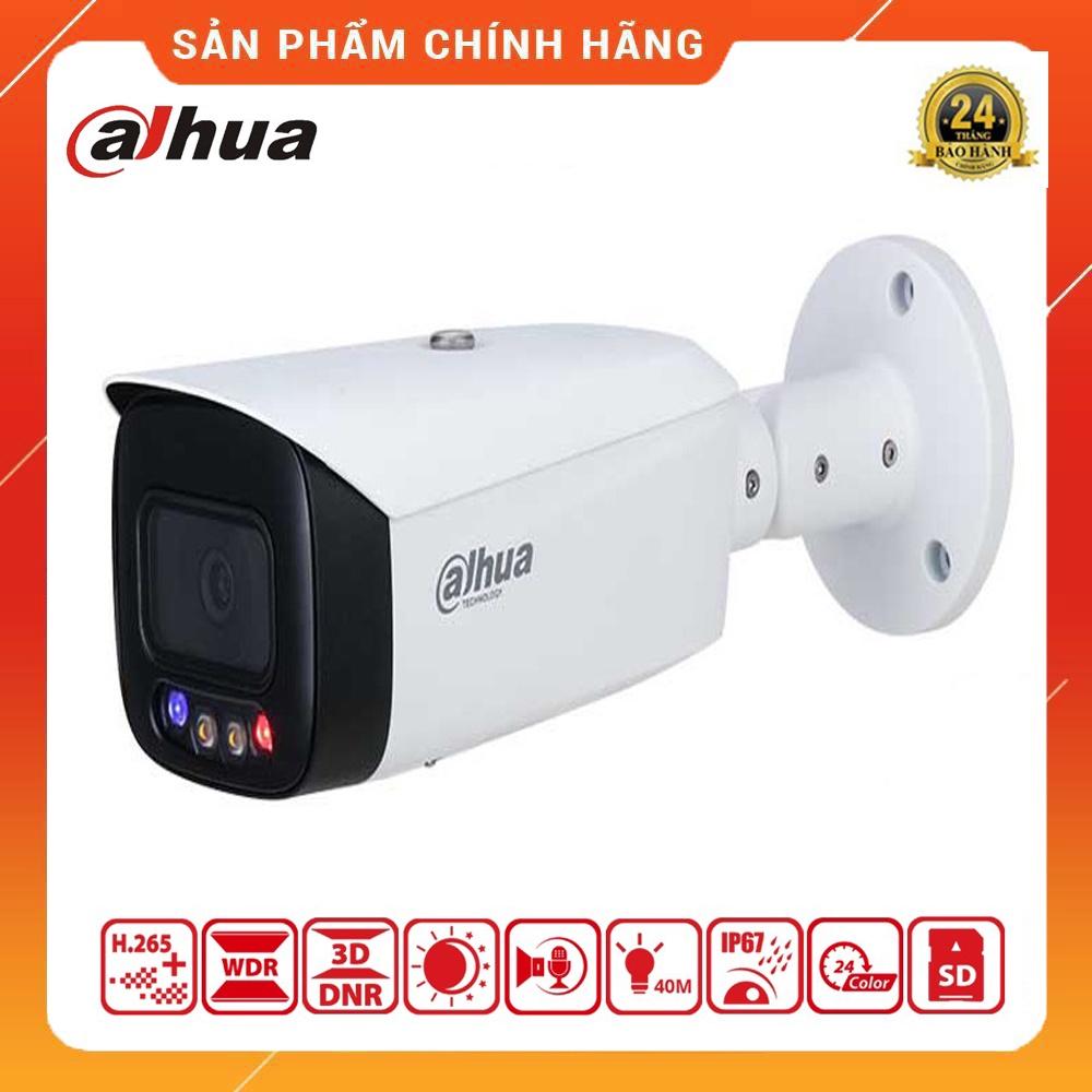 Camera IP thân trụ Dahua HFW3249T1P-AS-PV 2MP Full-color, tích hợp đèn, tích hợp mic và loa,IP67,SMD Plus - Hàng chính hãng