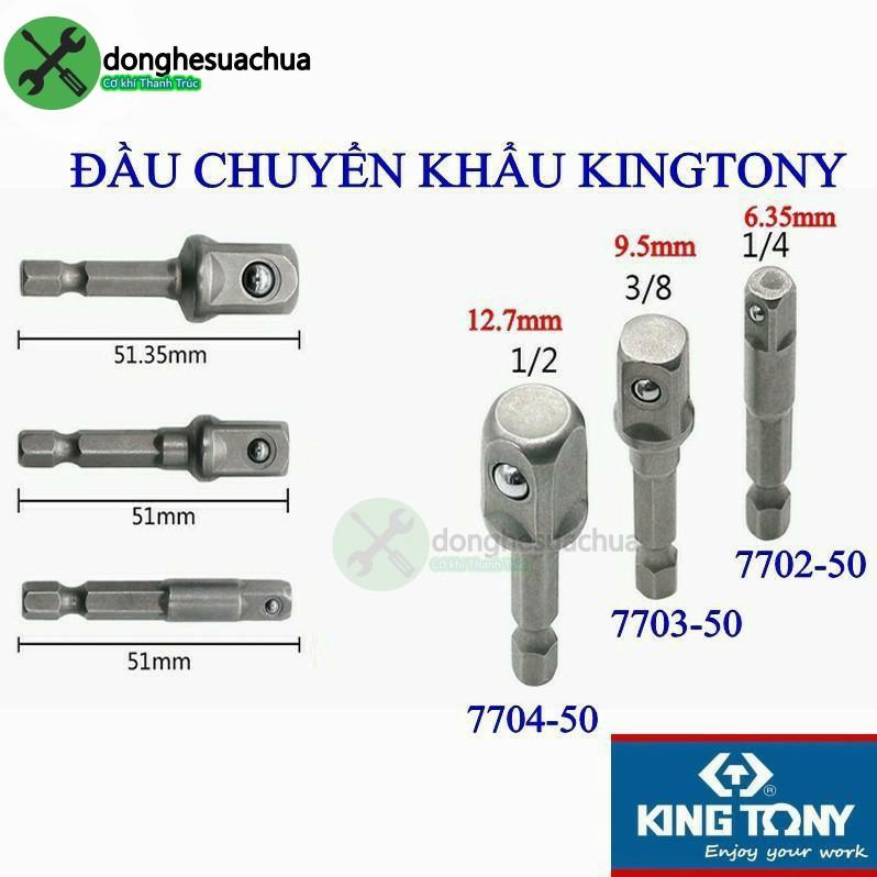 Bộ ba đầu chuyển lục giác sang bulong Kingtony 1/2 &amp; 3/8 &amp; 1/4