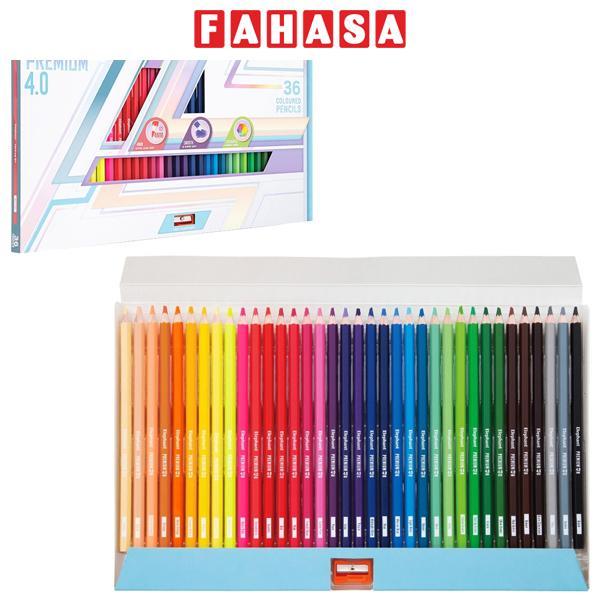 Hộp 36 Bút Chì Màu Premium 4.0 Ngòi 4 mm - Elephant
