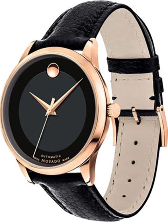 Đồng Hồ Nam Dây Da Movado 0607124 (39.5mm) - Đen