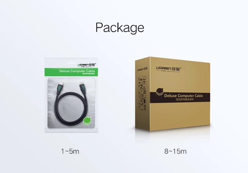 Ugreen UG30192HD116TK 3M màu Đen Cáp tín hiệu HDMI chuẩn 1.4 hỗ trợ phân giải 4K * 2K - HÀNG CHÍNH HÃNG