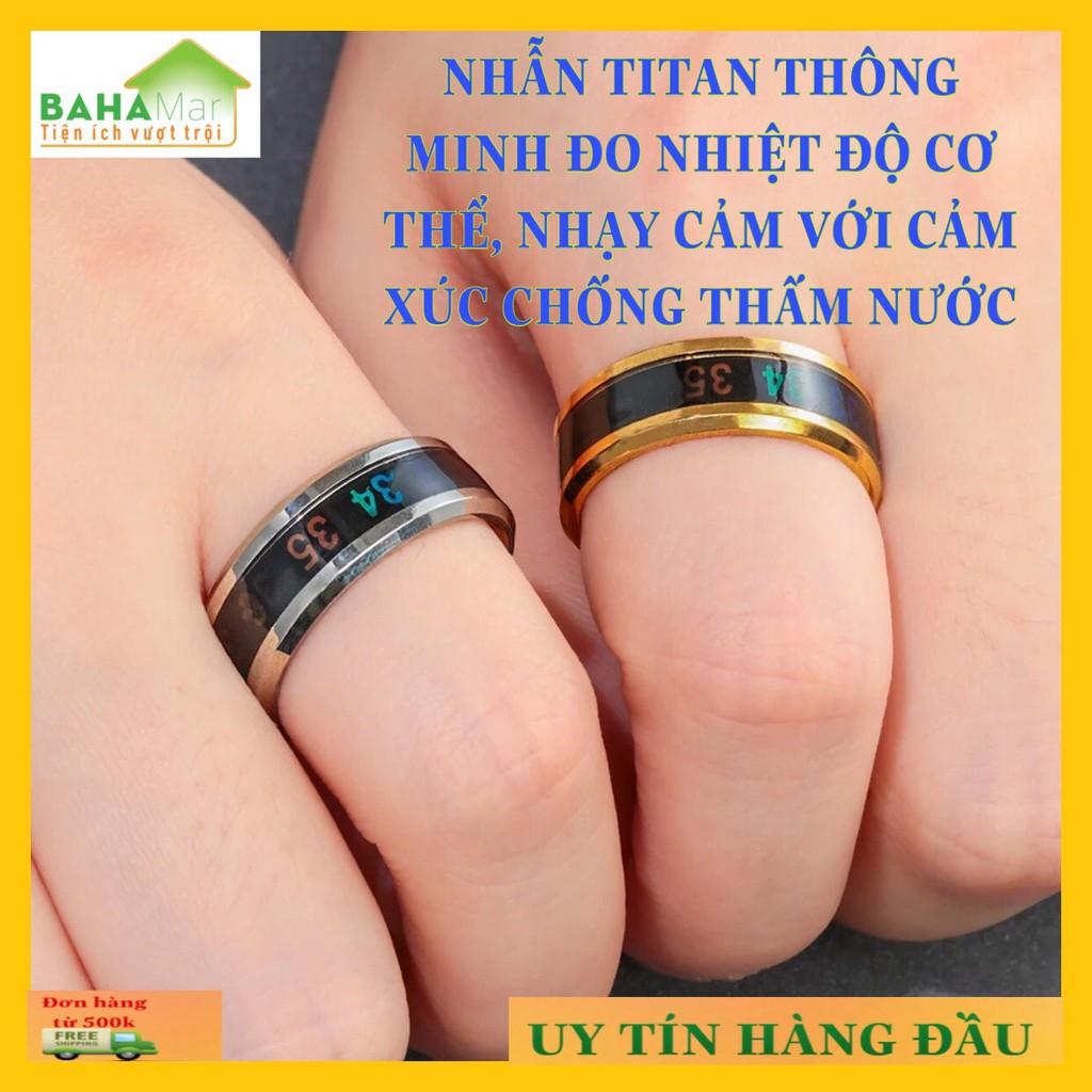 NHẪN TITAN THÔNG MINH ĐO NHIỆT ĐỘ CƠ THỂ, NHẠY CẢM VỚI CẢM XÚC CHỐNG THẤM NƯỚC &quot;BAHAMAR&quot; sử dụng tiêu chuẩn nhiệt băng