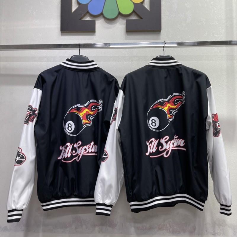 Áo khoác dù Áo varsity Bomber Kill System vài dù nam nữ Kun Shop