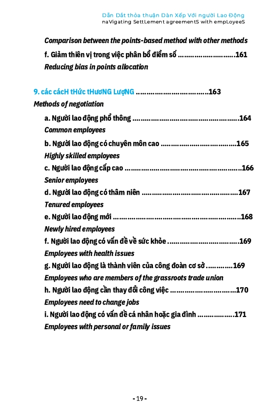 Dẫn dắt thỏa thuận dàn xếp với người lao động - HP329