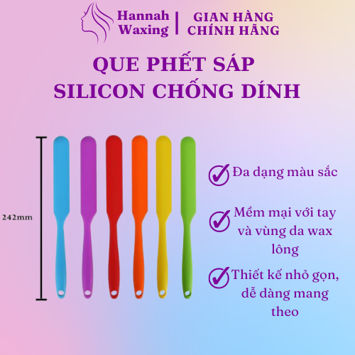 Que Phết Sáp Silicon, Siêu mềm mại, Chống dính | Hannah Waxing
