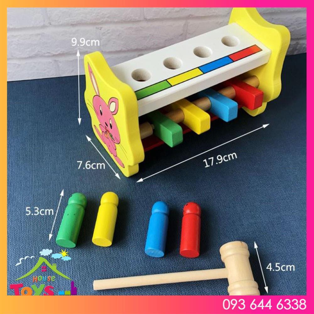 BỘ ĐỒ CHƠI ĐẬP CHUỘT HÌNH THỎ BẰNG GỖ