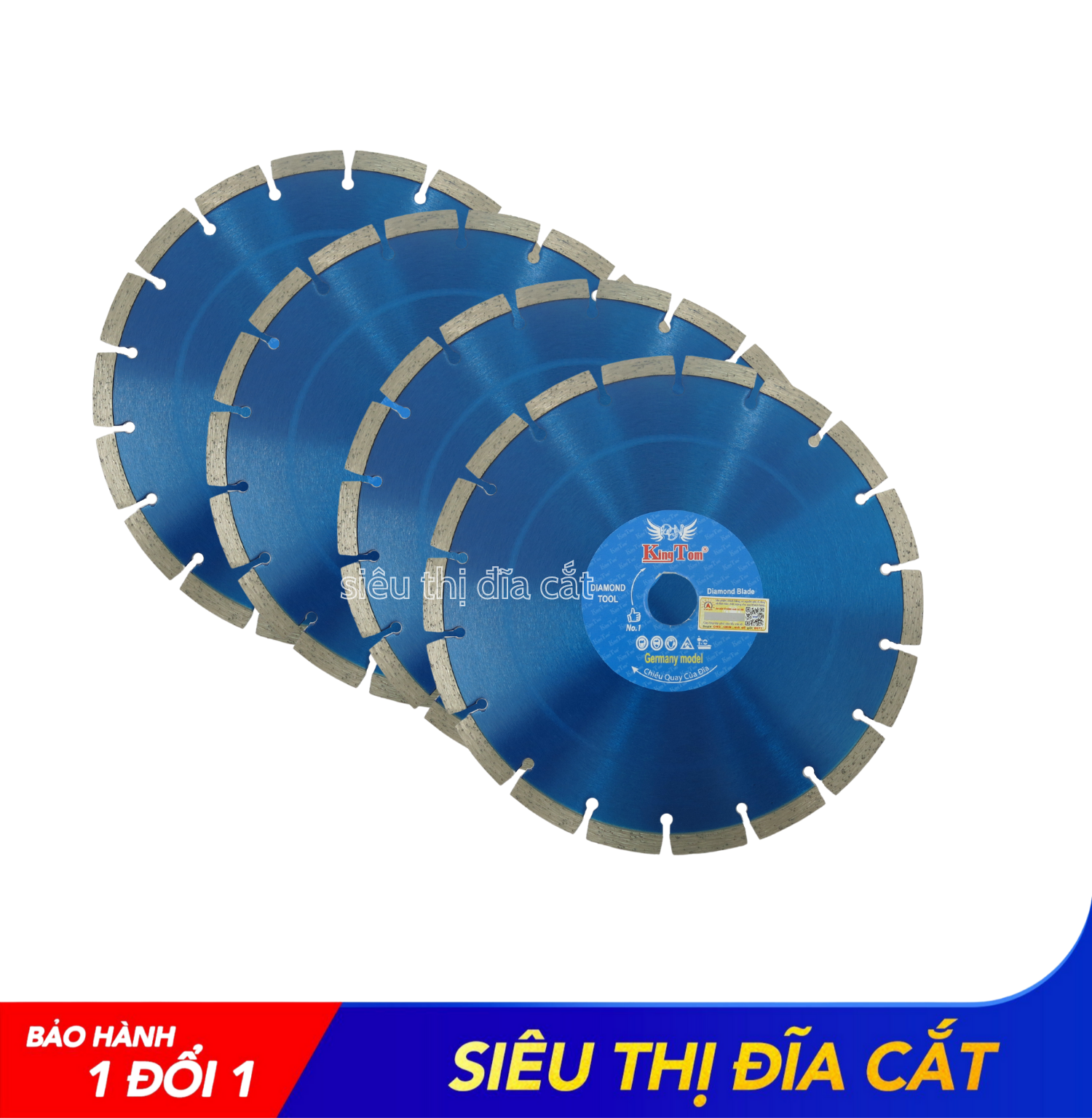 Lưỡi Cắt Gạch 250mm KingTom Khô - Chuyên Bê Tông Cốt Thép, Giá Siêu Tốt