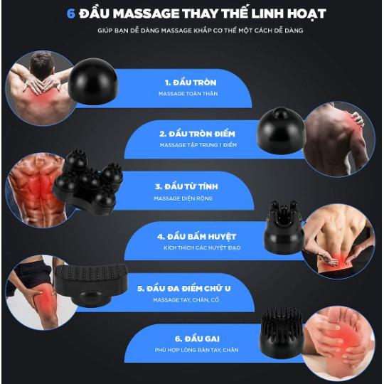 Máy Massage Cầm Tay Đa Năng Cao Cấp LIKETECH |Mát Xa Chuyên Sâu Cho Cổ, Vai Gáy, Bụng, Lưng, Cánh Tay, Chân Làm Quà Tặng