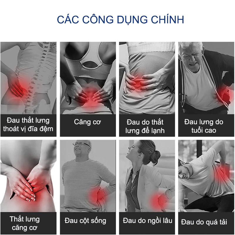 Đai lưng tự sinh nhiệt hỗ trợ điều trị đau cột sống và mỏi cơ yx003