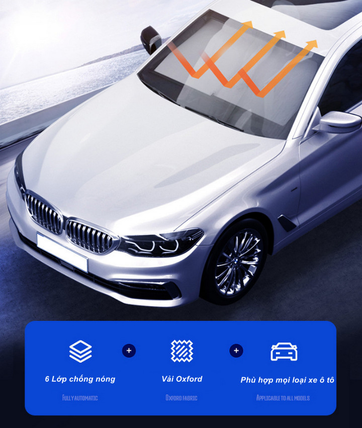 Tấm Che Kính Lái Cách Nhiệt, Chống Nắng Ô Tô AUTO SUNSHADE - Home and Garden