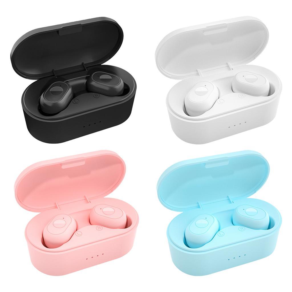 2X 5.0 Wireless Earphones Headphones TWS Mini Earbuds Headset Black