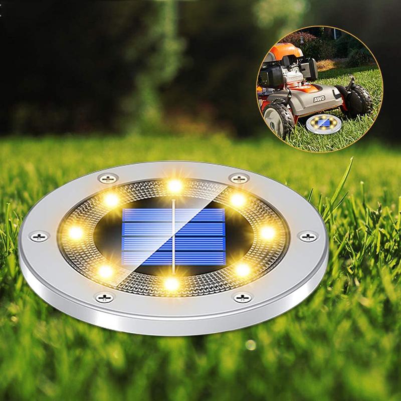 4 Đèn Led Năng Lượng Mặt Trời Ip67 Chống Thấm Nước 8led