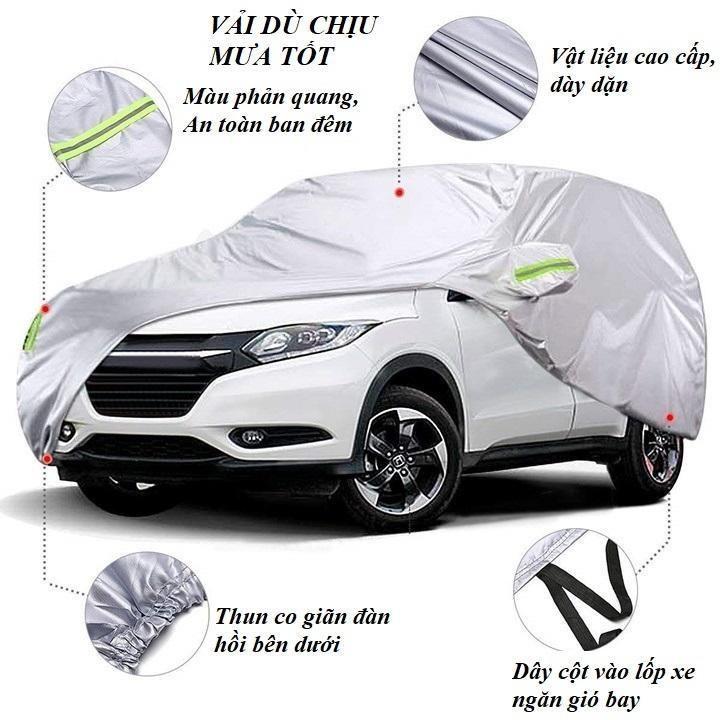 Bạt Phủ Xe Ô Tô, Bạt Trùm Ô Tô 3 Lớp Cao Cấp Chống Mưa, Chống Nắng, Chống Cháy An Toàn