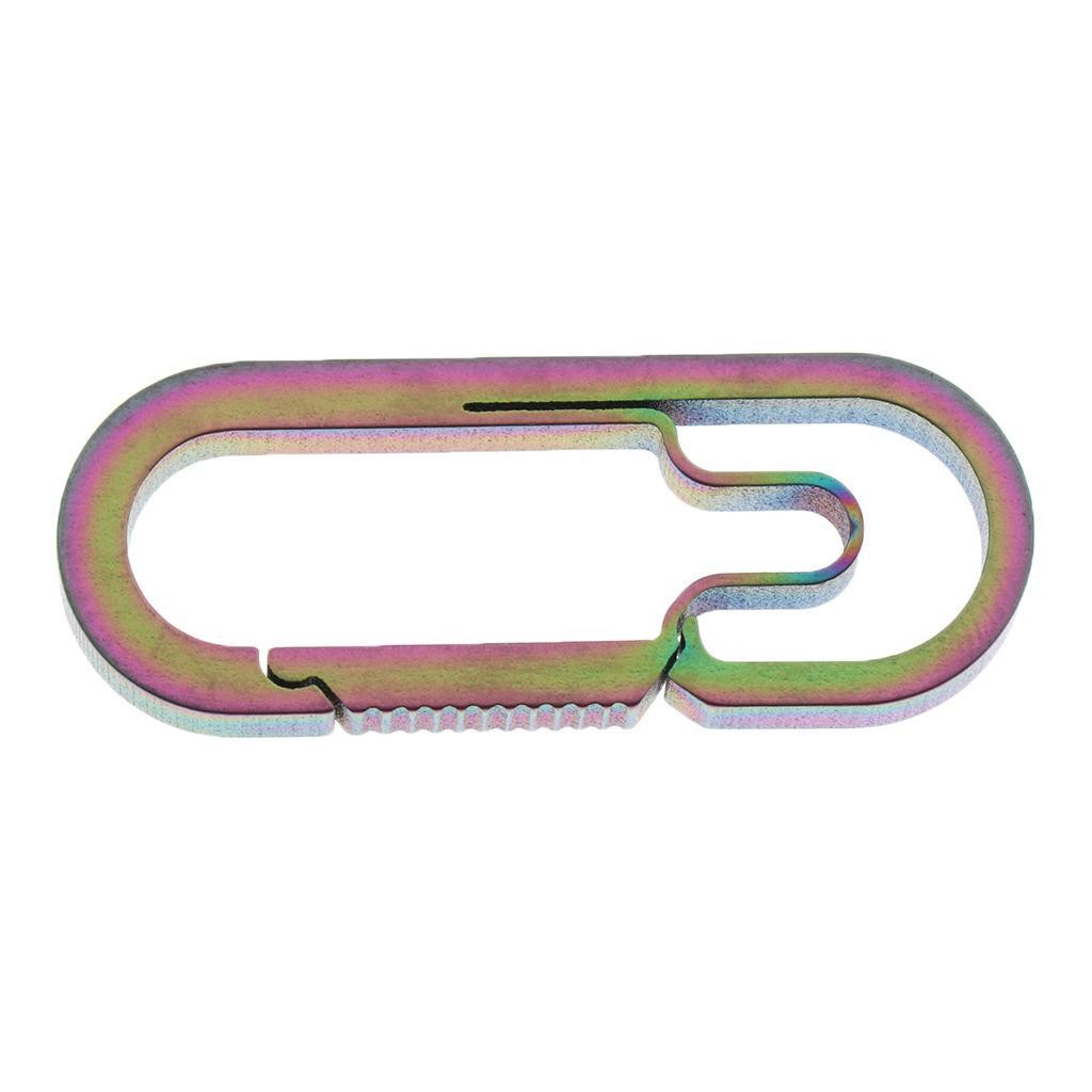 Outdoor Titanium Alloy Buckle Carabiner Keychain Key Ring Hook