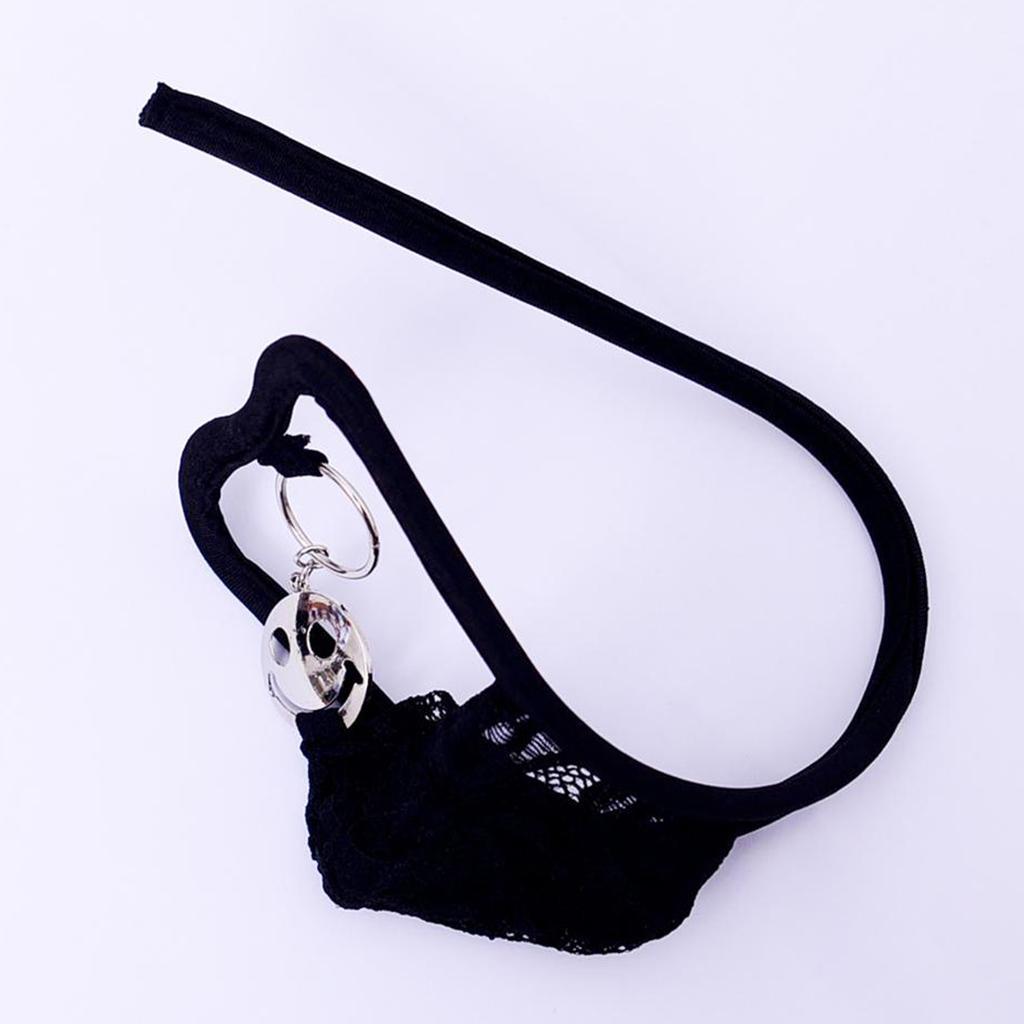 6xSexy Men Black G String C-string T Back Thong Underwear Bikini Briefs