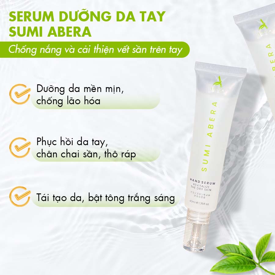 Combo 2 Tinh chất phục hồi da tay Sumi Abera 40ml dưỡng da tay mềm mịn như da em bé