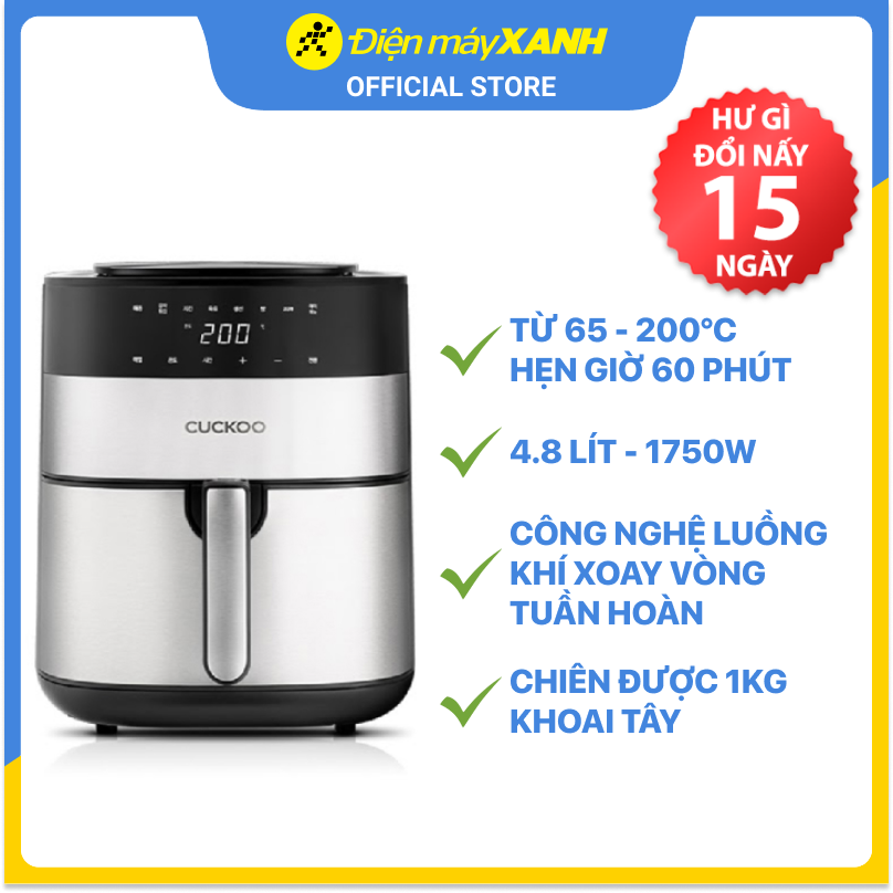 Nồi chiên không dầu Cuckoo CAF-G0510T 4.8 lít - Hàng chính hãng