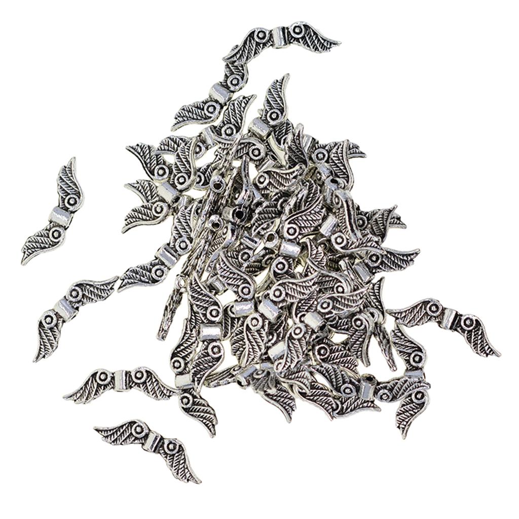 100 Pcs Angel Metal Beads Loose Spacer Beads Intermediate Beads Decorative Beads Craft Beads for Necklaces, Bracelets