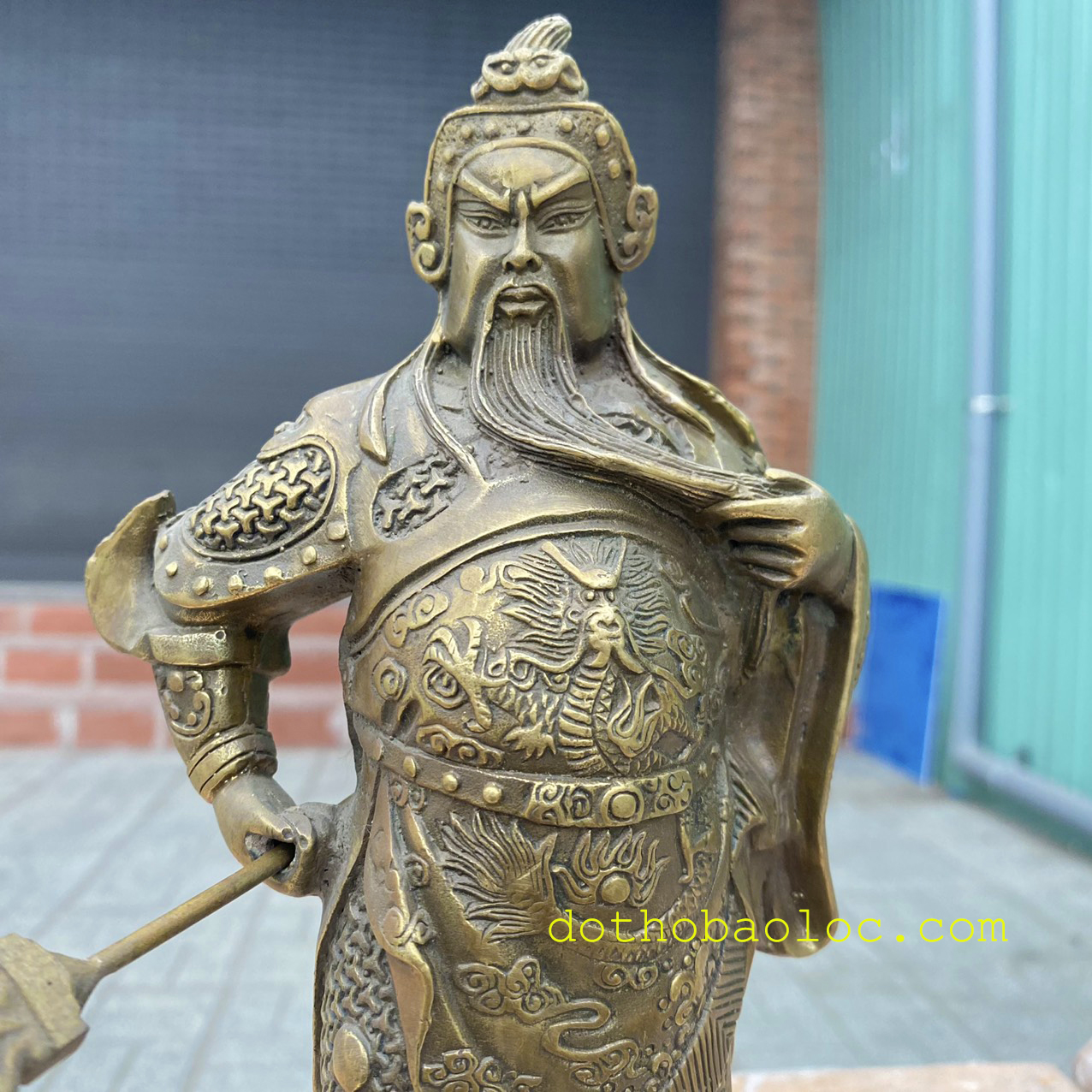 Tượng Quan Công bằng đồng Cao 23cm