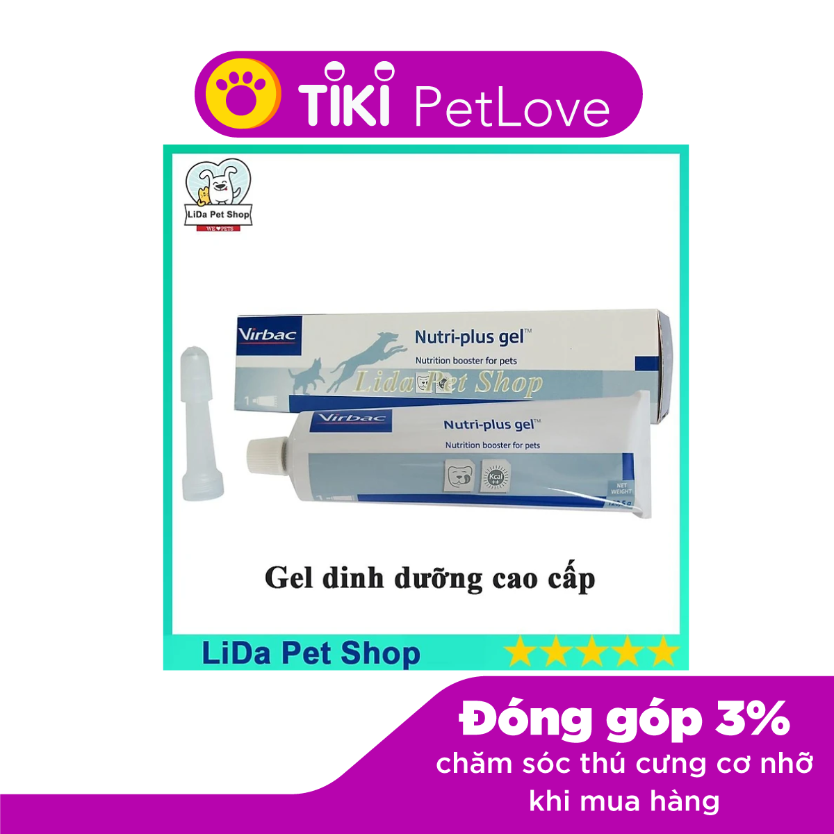 1 hộp Nutri plus Gel - dinh dưỡng cao cấp cho chó mèo yếu và còi cọc