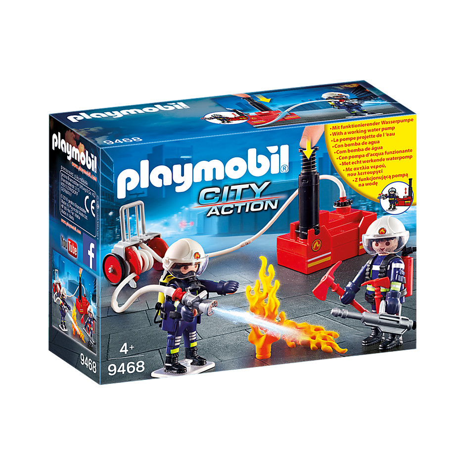 Đồ chơi nhập vai Playmobil LÍNH CỨU HỎA VỚI MÁY BƠM NƯỚC
