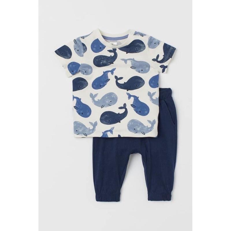 Bộ cộc tay bé trai chất cotton mềm mịn