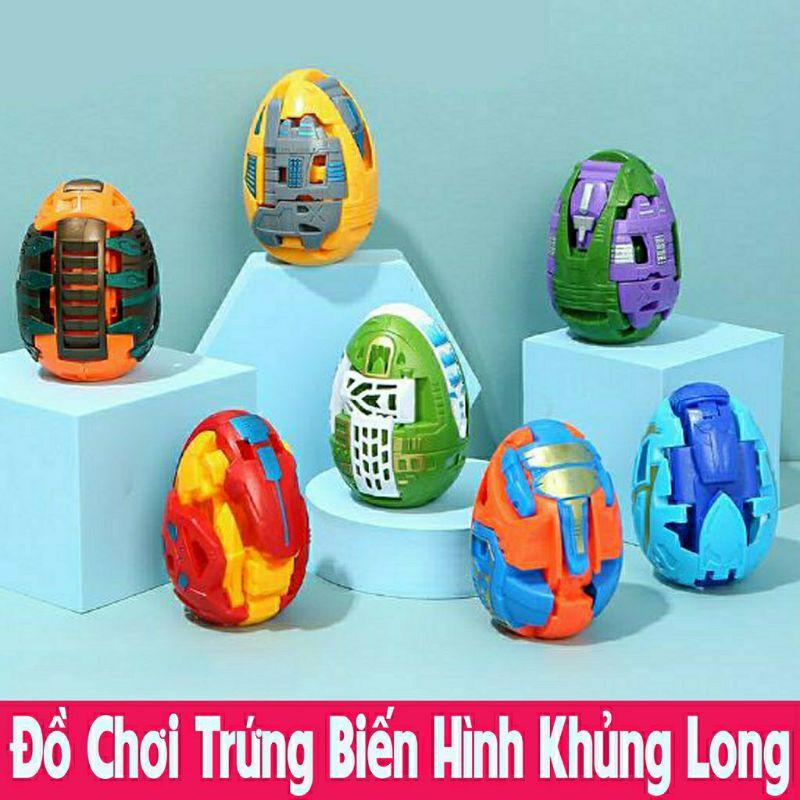 TRỨNG ĐỒ CHƠI BIẾN HÌNH TO, Đồ Chơi Quả Trứng Khủng Long Biến Hình Tự Động Dành Cho Bé Trai