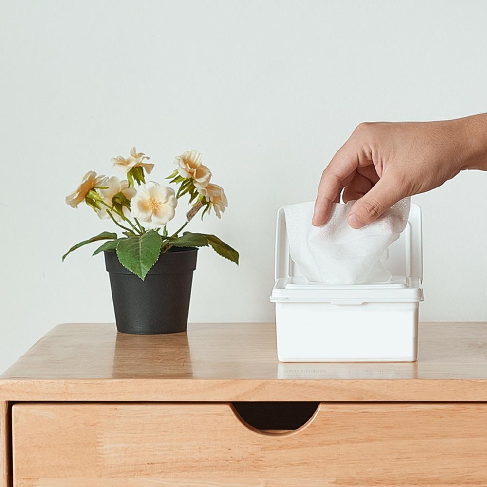 Hộp bảo quản mặt nạ, bông tẩy trang khẩu trang có nắp