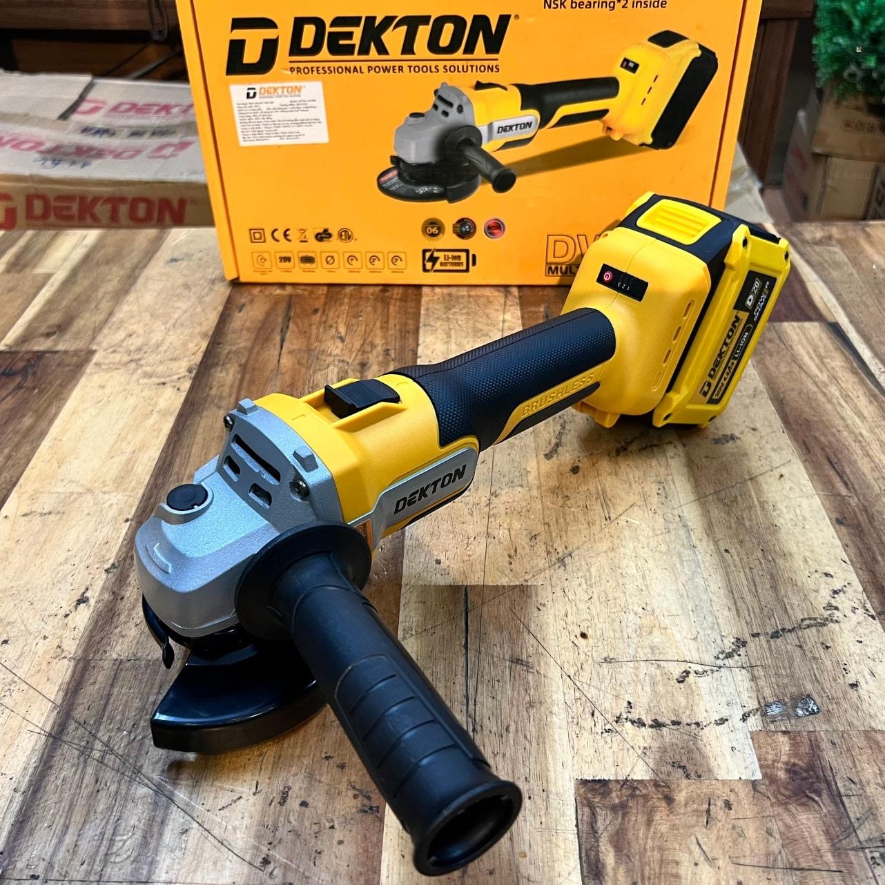 MÁY MÀI GÓC CÔNG TẮC TRƯỢT DÙNG PIN 20V DEKTON DW20-AG100S - HÀNG CHÍNH HÃNG