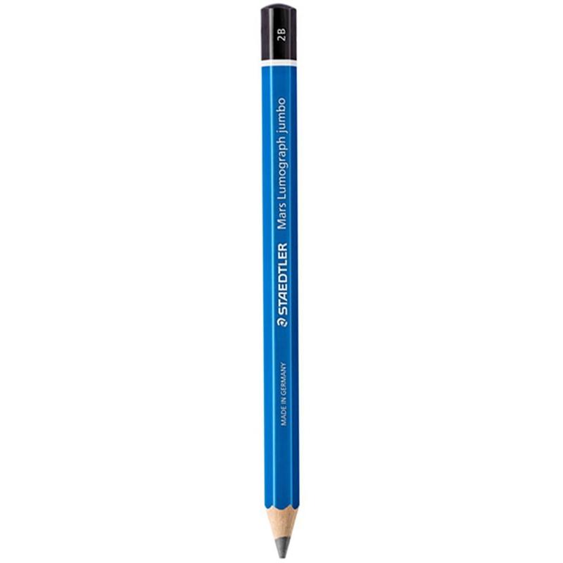 Bút Chì Gỗ 2B Thân To Staedtler Mars Lumograph Jumbo 100J-2B - Thân Xanh
