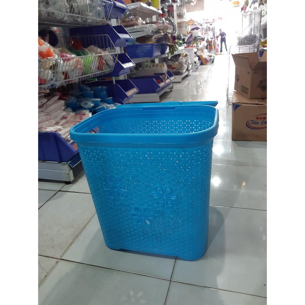 GIỎ NẮP HOA GIẢ MÂY VIỆT NHẬT