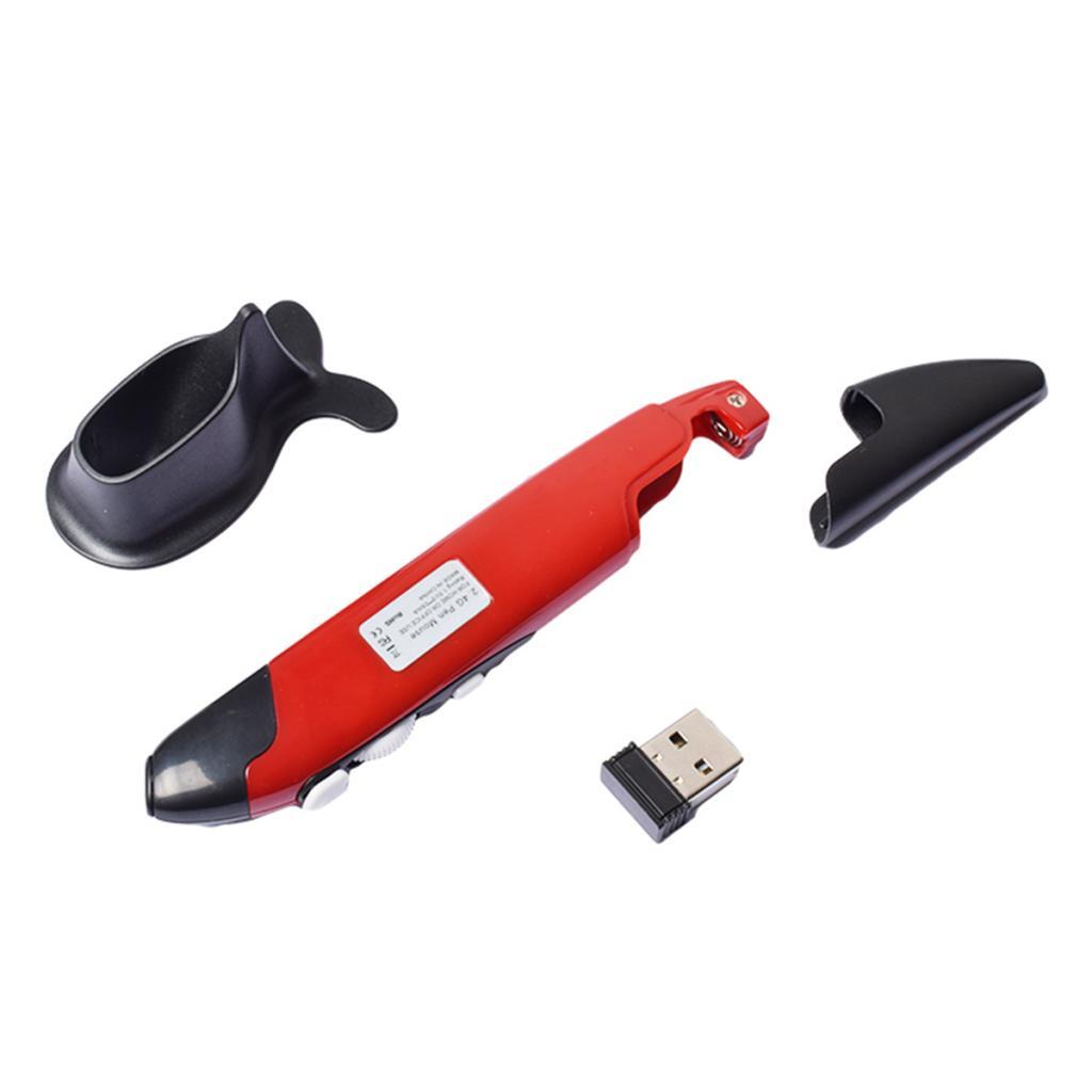 Chuột Quang Không Dây 2,4 GHz Chuột Nhận USB Máy Tính Xách Tay Vẽ Viết