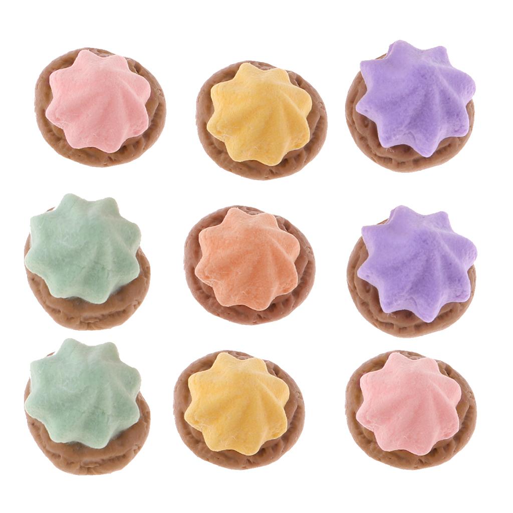 Guangquanstrade 2 Túi Thực Tế Nhỏ Bé Bánh Quy/Bánh Quế Thu Nhỏ Thức Ăn Cho 1:12 Nhà Búp Bê