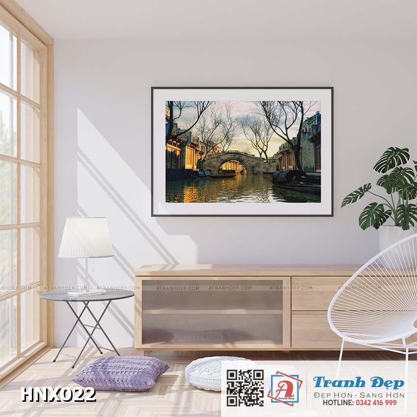 Tranh treo tường in lụa phong cảnh Hà Nội – HNX022