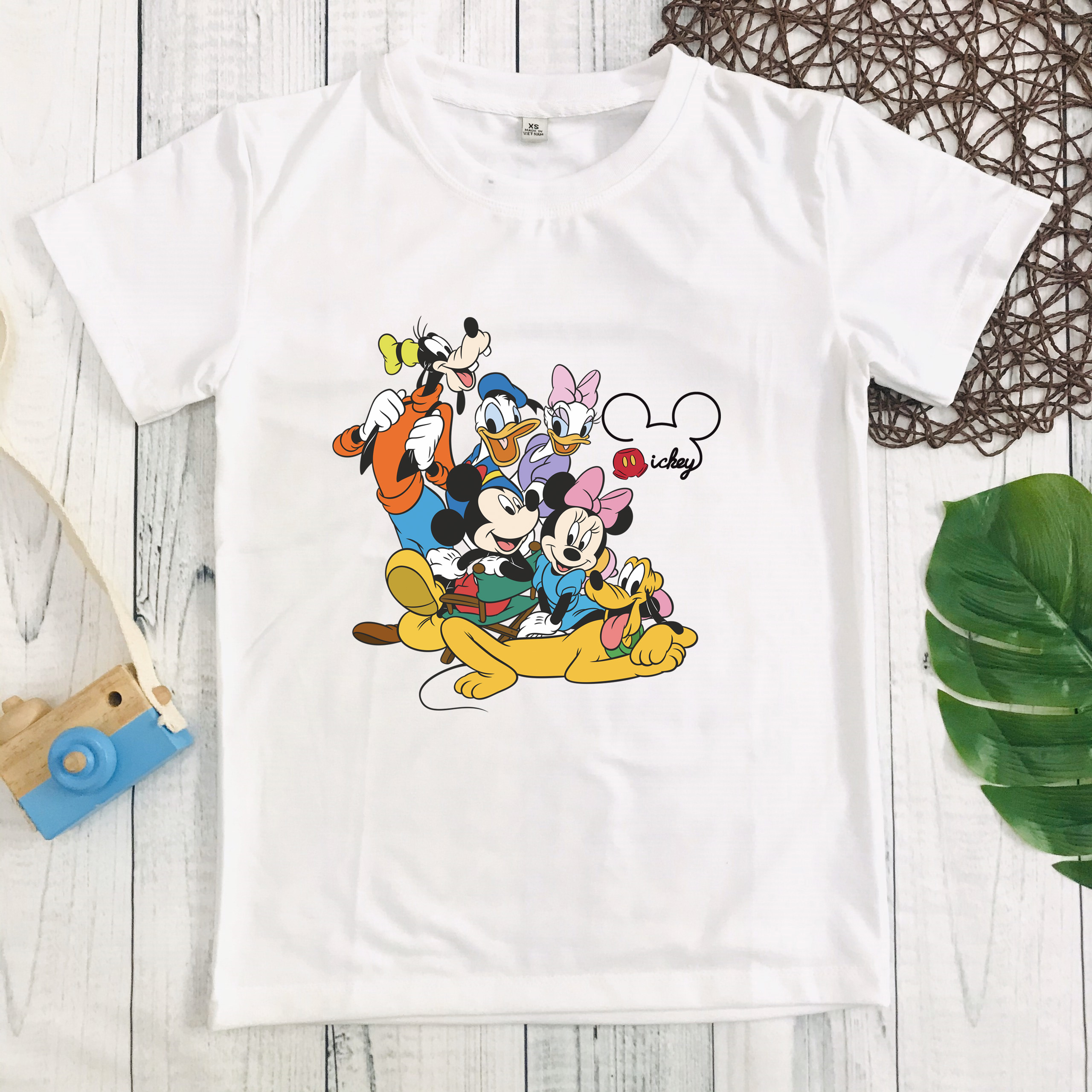 Áo thun in hình Mickey dễ thương Unisex