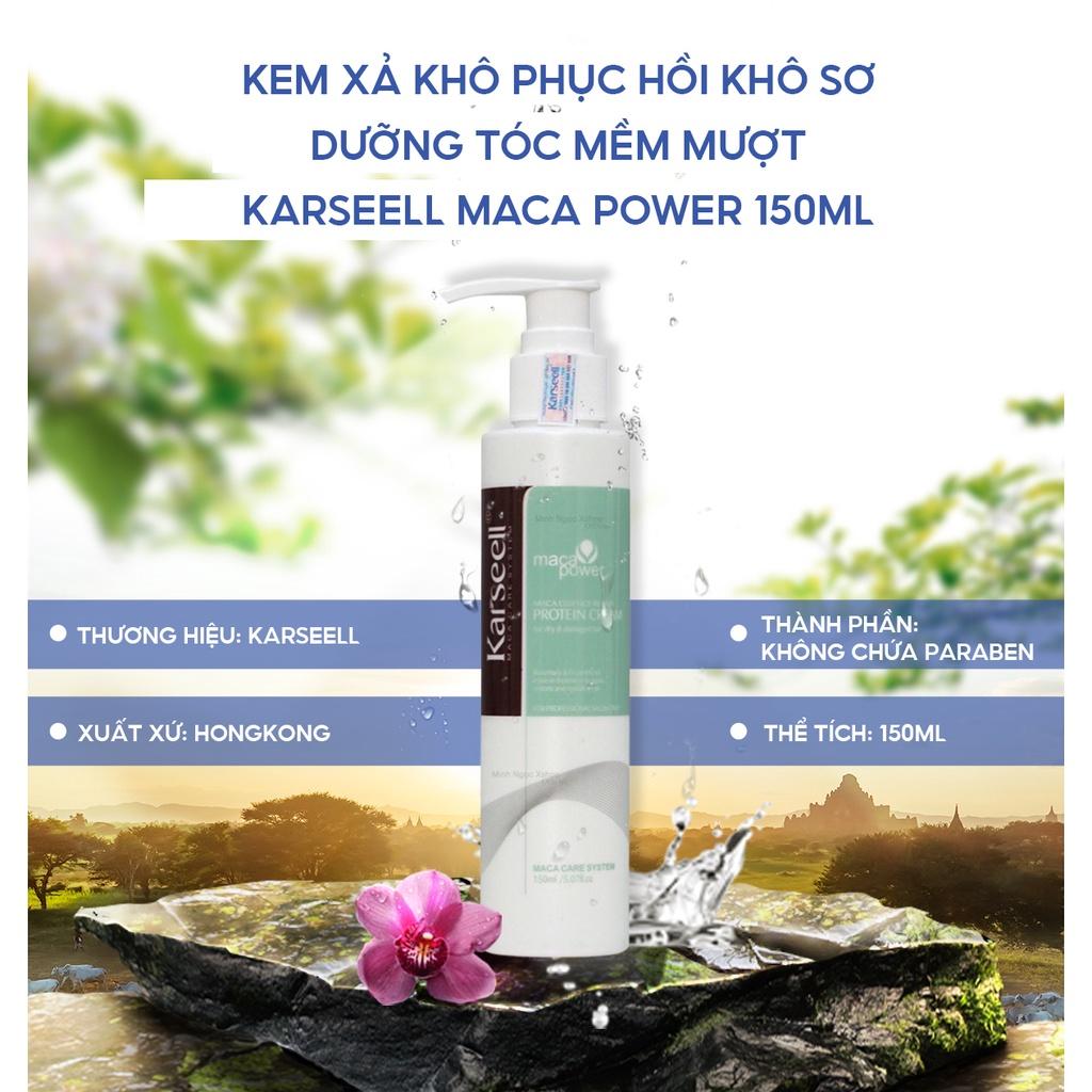 Kem xả khô KARSEELL Maca Power 150ml phục hồi khô sơ, dưỡng tóc mềm mượt chuẩn salon