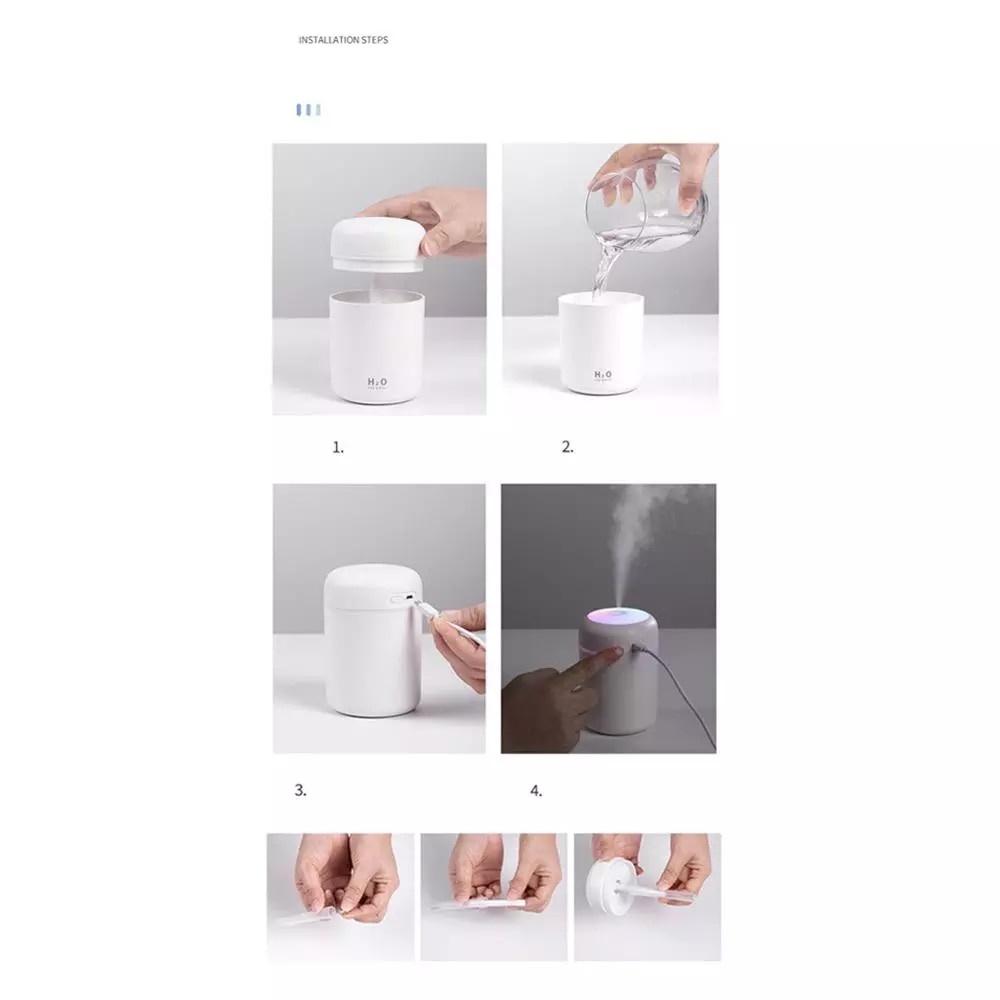 Humidifier Portable USB Ultrasonic Colorful Cup Aroma Diffuser Cool Mist Maker Air Humidifier Purifier With Light For Car Home