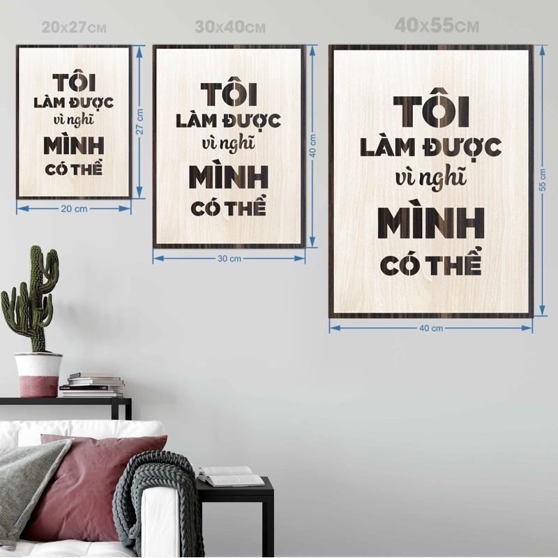 Tranh Gỗ Decor trang trí quán Coffee TBIG066 slogan câu nói hay ý nghĩa &quot;thay đổi thói quen thay đổi cuộc đời