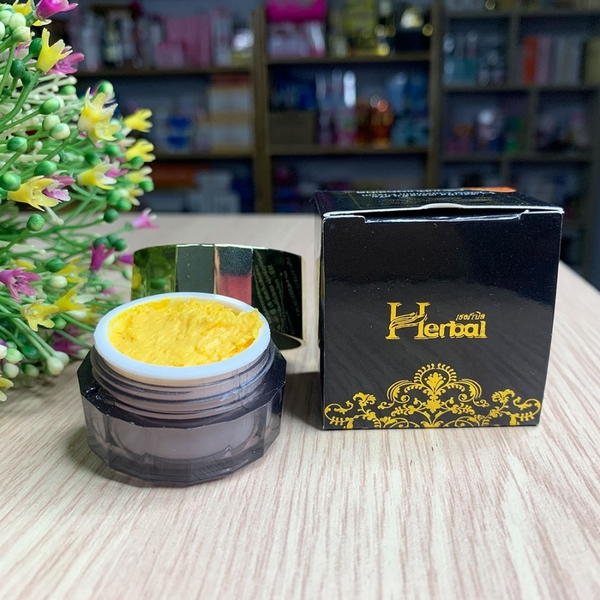 Kem nghệ bôi mờ thâm mụn dưỡng trắng da Herbal Curcumin Cream Thái Lan 5ml ( không xuất hóa đơn đỏ-không có tem phụ )