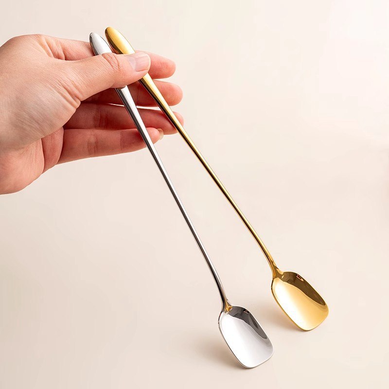 Combo 3 muỗng thìa uống cafe inox không gỉ thiết kế dài dày thon gọn sang trọng